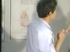 Testing lewd nurse pussy with cock
