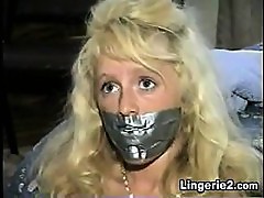 Cute Blonde Slave Duct Taped Classic